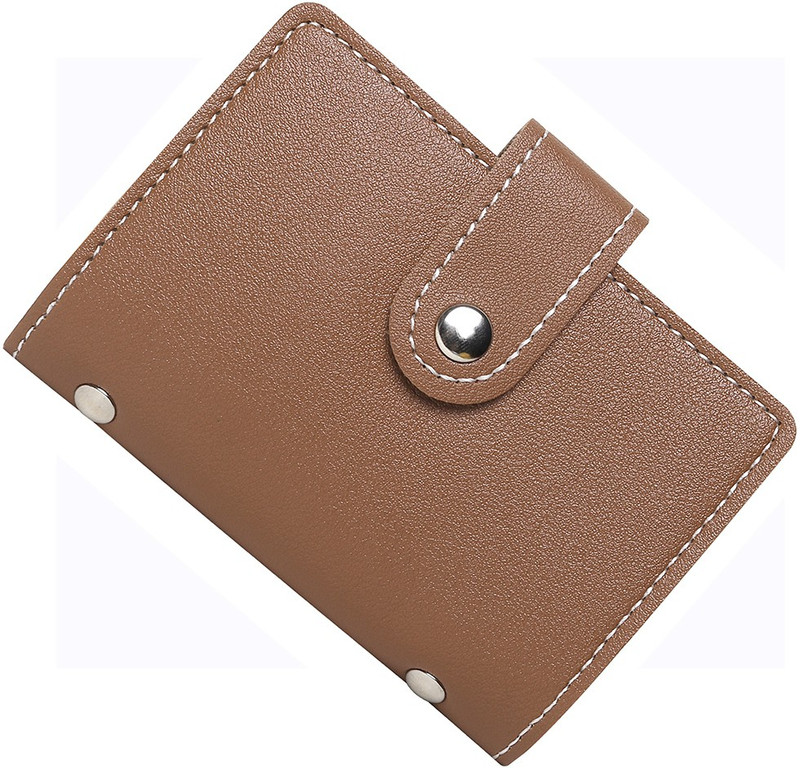 Flipkart SmartBuy Brown PU Leather Business Visiting Credit/Debit 24 Card Holder(Set of 1, Brown)
