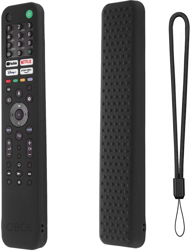 Cotbolt Front & Back Case for Sony Smart Tv Voice Remote RMF-TX520P / A80J / X80J / X85J / X90J / X95J Remote Cover(Black, Silicon)