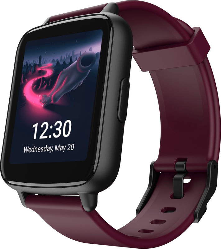 boAt Wave Neo w/ 4.29 CM(1.69") HD Display, 2.5D Curved Display & Sports Modes Smartwatch(Burgundy Strap, Free Size)