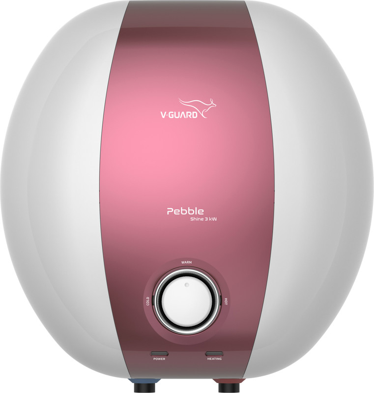 V-Guard 10 L Storage Water Geyser (Pebble Shine 3kW 10 Litre, 5 Star, White, Grape Frost)