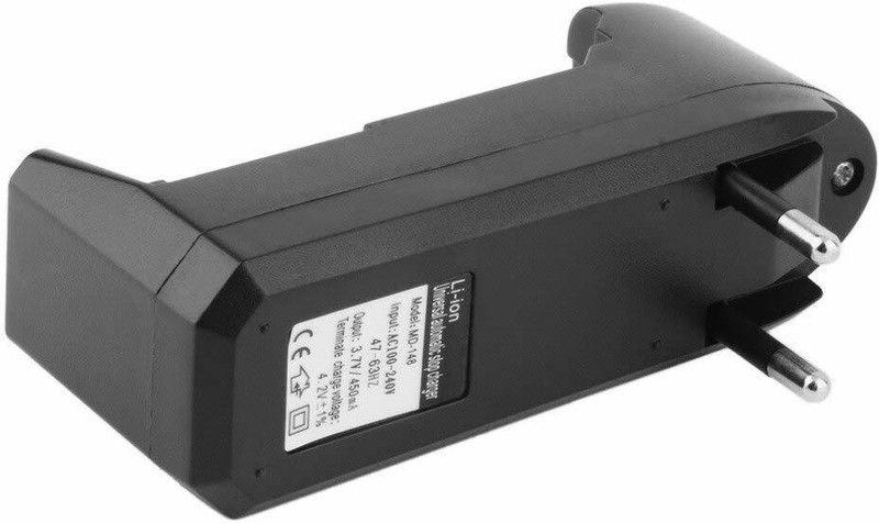 DHRUV-PRO Universal Battery Charger Li-ion 3.7V 18650/16340/14500/17670/CR123A, Charger Camera Battery Charger(Black)