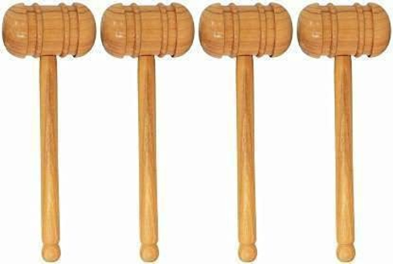 Wikigo Cricket Bat Wooden Mallet Hammer Double Sided Pack of- 4 Wooden Bat Mallet