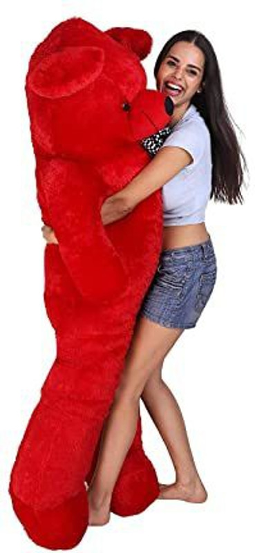 CRAZY DIPS Branded Huggable Teddy Bear Red colors size 4 feet very soft teddy  - 120 cm(Red)