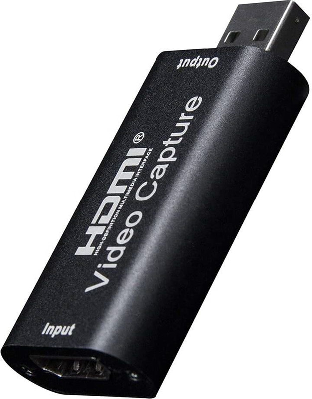 microware Video Capture Card, 1080P HDMI Capture Card - HDMI to USB 2.0 Video Capture Device for Live Streaming, Broadcasting, Gaming Record, Video Conference USB 2.0 HDMI Connector(Black)