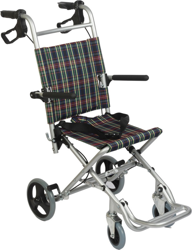 VMS Careline TRIP Transit Lightweight Portable Traveling Wheel Chair With Seat Belt Manual Wheelchair(Self-propelled Wheelchair)