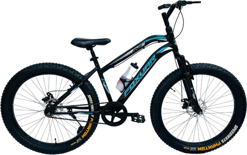 FOXGLOVE R2 ORBITA 26.300 BLUE FAT TYREB ROAD STEEL RIM TIRE TUBE 90% ASSEMBLED 26 T (inch) Road Cycle(Single Speed, Blue, Only Front Suspension)