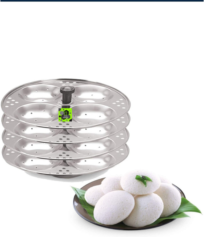 Excite Shoppers Stainless Steel 4 Plate Quality Heavy Quality Branded Induction & Standard Idli Maker(4 Plates , 16 Idlis )