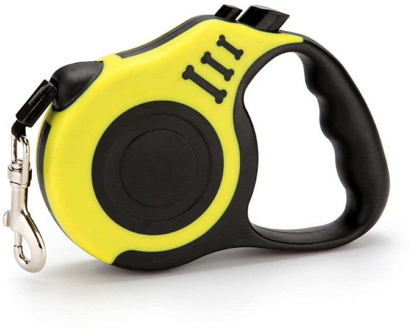 WunderVoX Extendable Traction Training Pet Rope Lead Heavy Duty Retractable Dog Leash 500 cm Dog & Cat Strap Leash(Yellow)