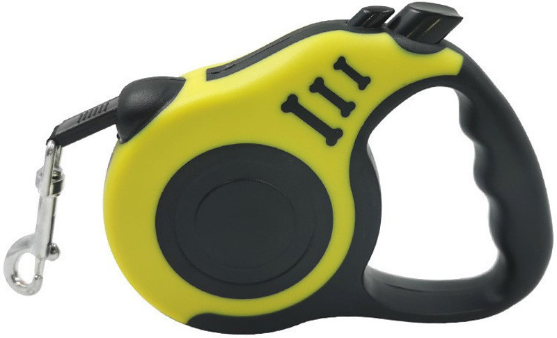 WunderVoX Pet Leash Button Control portable Durable Retractable Dog Leash 500 cm Dog & Cat Strap Leash(Yellow)