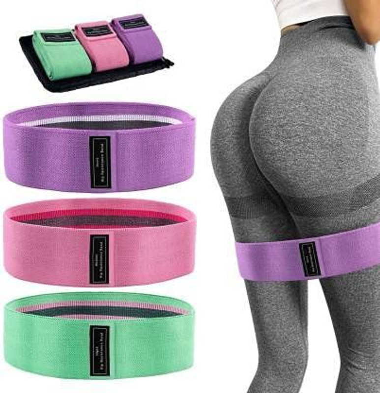 ActrovaX Resistance Bands, Exercise Bands for Glutes, Hips & Legs Fitness-IVI5 Resistance Band(Pack of 3)