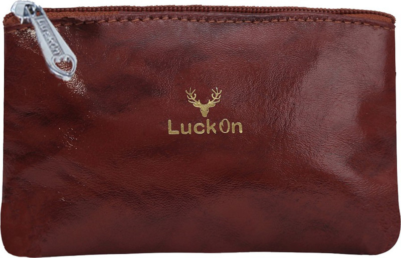 LuckOn Genuine Leather Women Small Coin Hand Purse Batwa for Regular Use, L01_Tan Coin Purse