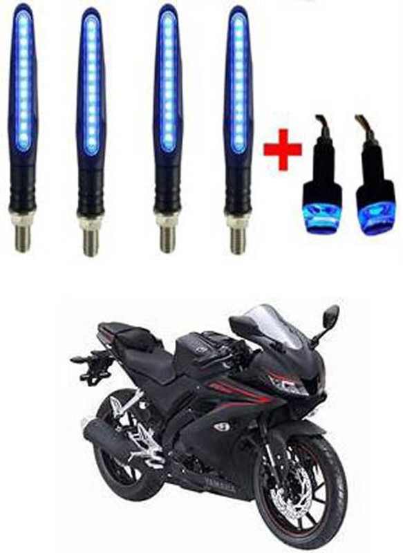 FKOK Side LED Indicator Light for Yamaha R15 V3(Blue)