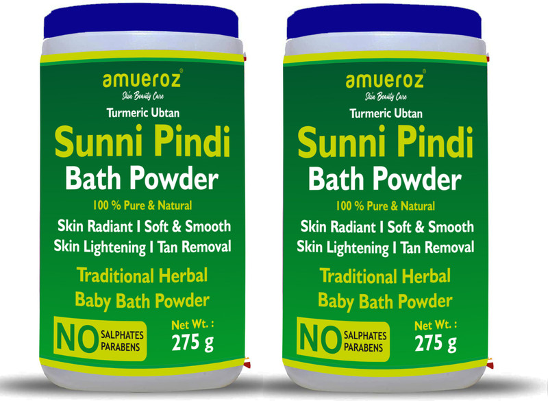 Amueroz Ubtan Sunni Pindi Bath Powder | Traditional baby bath powder(2 x 275 g)
