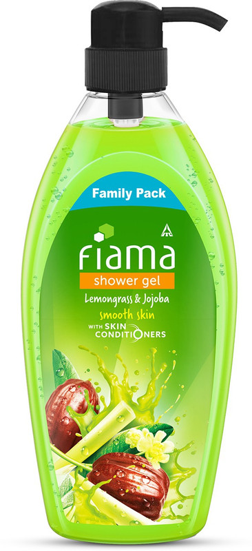 FIAMA Shower Gel Lemongrass & Jojoba Body Wash for Smooth Skin, 900 ml, Family pack (900 ml)