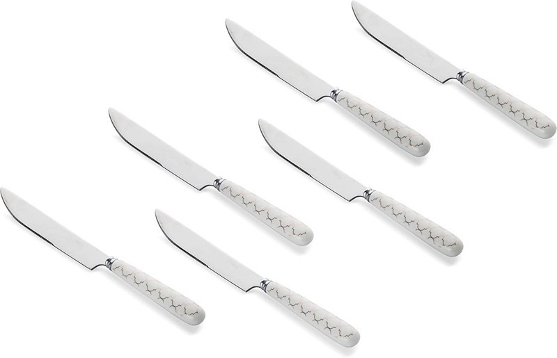 MGeezz Steel Butter-Spreader Knife with Ceramaic-Handle Set of 6 for Kitchen-Restaurant Stainless Steel, Ceramic Butter Spreader, Spatula Spreader Knife, Cheese Knife, Bread Knife Set(Pack of 12)