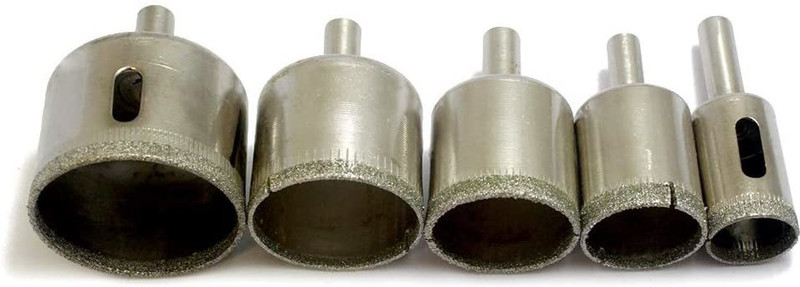 metrotools 5 Pcs Diamond Glass Hole Saw Drill Bit Set 20mm/25mm/30mm/35mm/45mm Wet Cutting Ceramic, Porcelain Tiles, Glass, Fish Tanks, Marble,etc