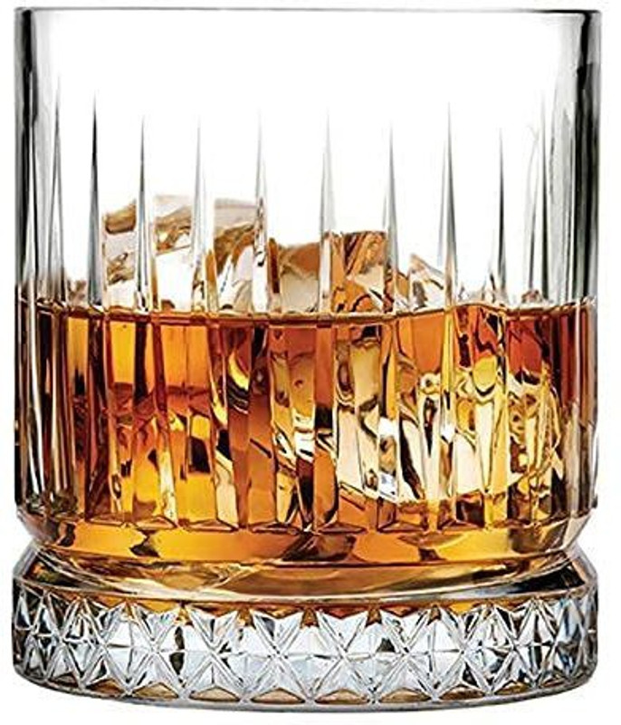 VLSYS (Pack of 4) Whiskey Glasses Transparent Crystal Clear Twist Design 350 ml, Premium Whisky Glasses, Best for Whiskey, Scotch, Wine, Beer, Juice, Water, Event, Parties, Bar, Restaurant 310ML(PACK OF 4) Glass Set Whisky Glass(350 ml, Glass, Clear)