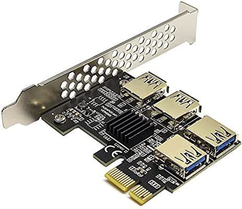 Etzin NVIDIA PCIe x1 to 4 USB Hub PCI-Expres(EPL-750PC) DDR2 1 GB NVIDIA Chipset 6 bit 60 MHz Graphics Card(Black)