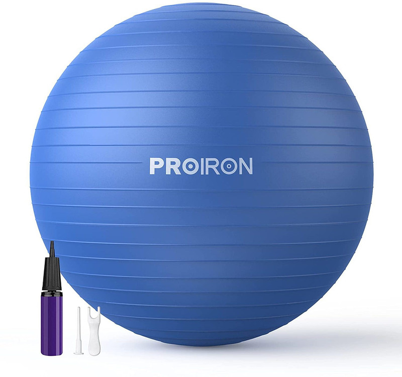 PROIRON Professional Grade AntiBurst Gym Fitness Ball for Pilates,Stability Training Gym Ball(With Pump)