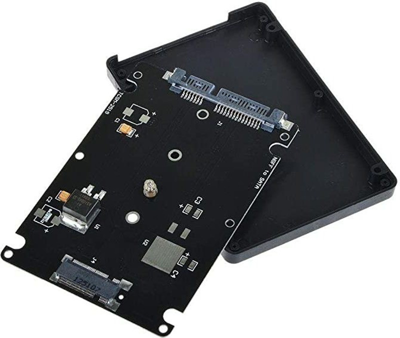 Etzin M.2 to 2.5 inch Enclosure ssd(EPL-403HS) 2.5 inch Shock Resistant Hard Drive with 7mm Case(For 2280 Hard Drive, Black)