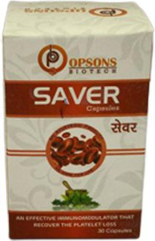 Opsons Biotech Saver Carica Papya Leaf Extract, Neem, Tulsi & Giloy Capsules(30 Capsules)