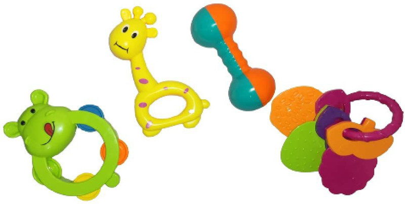 PRIMEFAIR Baby Toys Rattle Set of 4 Pieces for Infants and Toddlers Musical Toys Pack of 4 Rattle(Multicolor)