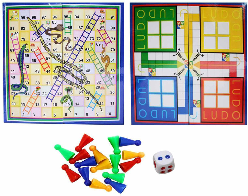 HHS SPORTS 2 IN 1 Ludo and Snake Ladders Combo Party & Fun Board Game