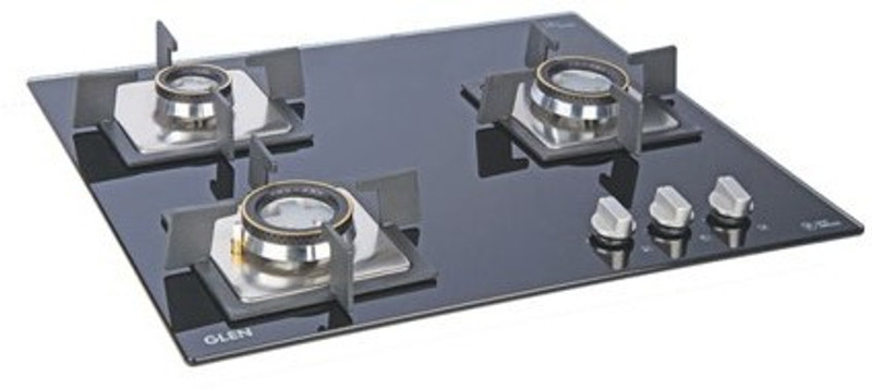 Glen hobtop Elite 3 brass burner Glass Automatic Hob (3 Burners)