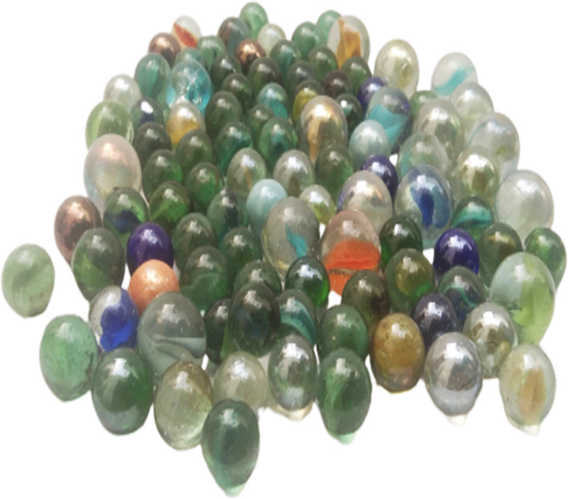 Jiyansh Traders 100 Pcs Mix OR Multicolour Kanche Marble Glass Ball Goli in Outdoor Toy(Multicolor)