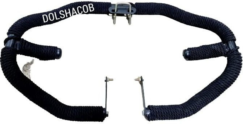 DOLSHACOB 8-Bend Single Pipe With Rope for Bullet Classic/Standard/Electra/Thunderbird Bike Crash Guard(Royal Enfield)