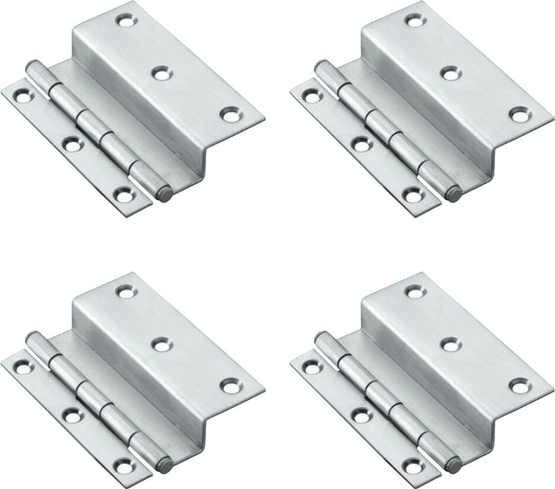RINTL Stainless Steel L-Hinges 3" X 3/4" X 19 MM Matt Finish Set of 4 Butt/Mortise Hinge(Silver Pack of 4)
