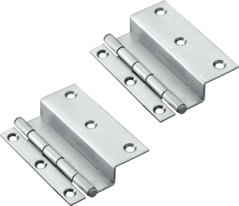RINTL Stainless Steel L-Hinges 3" X 3/4" X 19 MM Matt Finish Set of 2 Butt/Mortise Hinge(Silver Pack of 2)