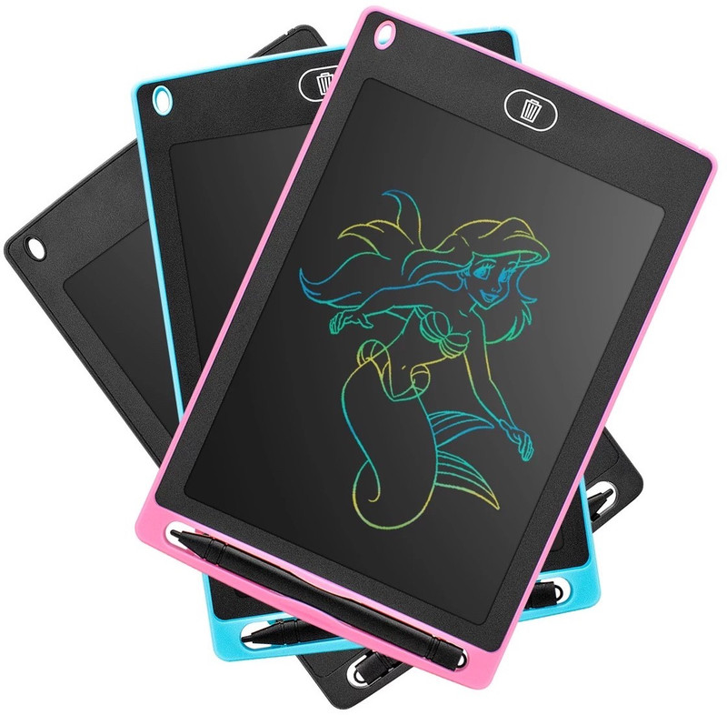 qwerty LCD Tablet 8.5 Inch Writing Drawing Doodling Pad For Kids Long Battery Life(Multicolor)
