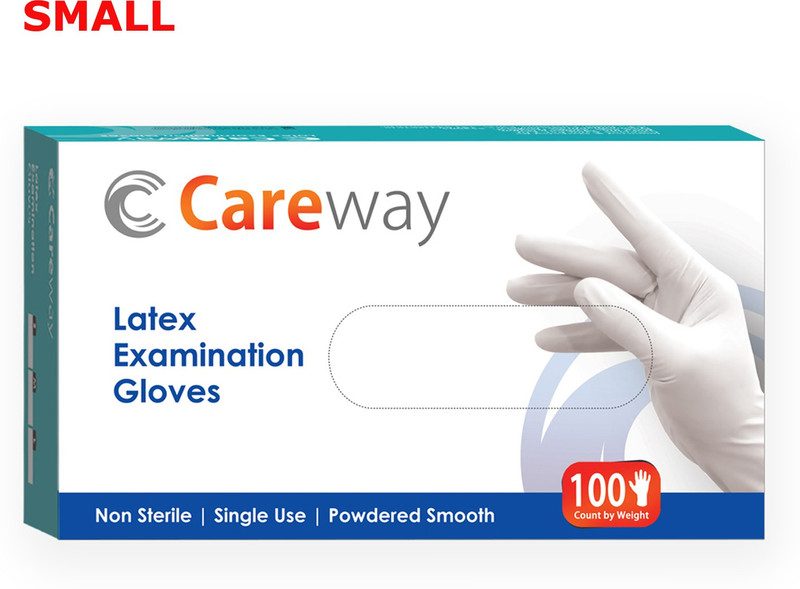 Careway Latex Medical Examination Hand Gloves_3 Latex Examination Gloves(Pack of 100)