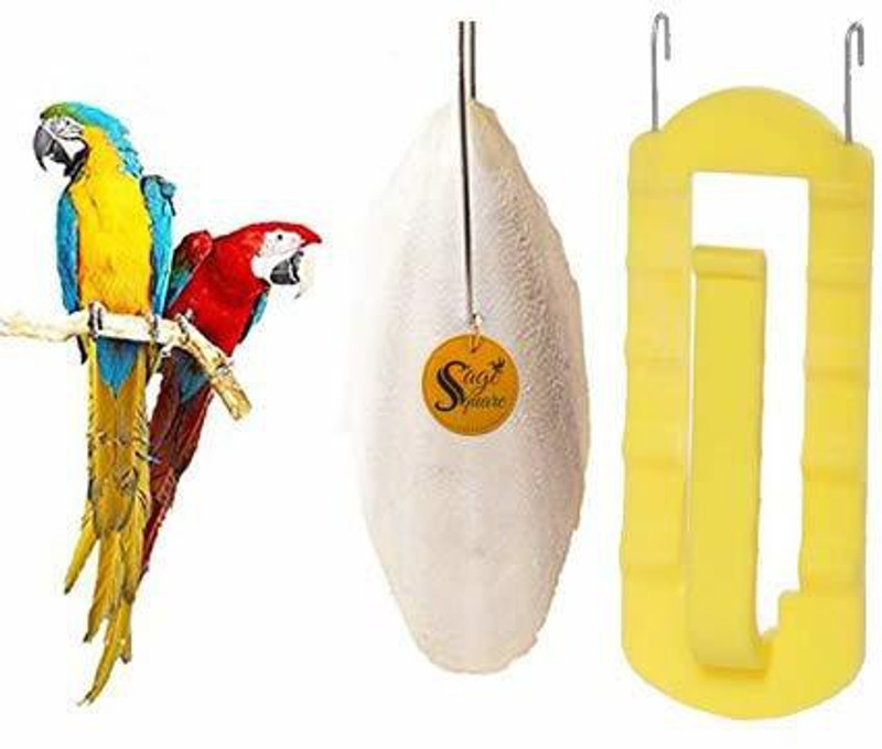 Sage Square Natural High Calcium Source Cuttlebone Fish for Birds, Parrot (100grm) Fish Bird Chew(100 g, Pack of 1)