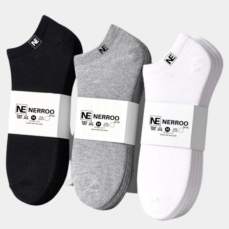 Nerroo Men & Women Solid Low Cut, Ankle Length, Peds/Footie/No-Show(Pack of 3)