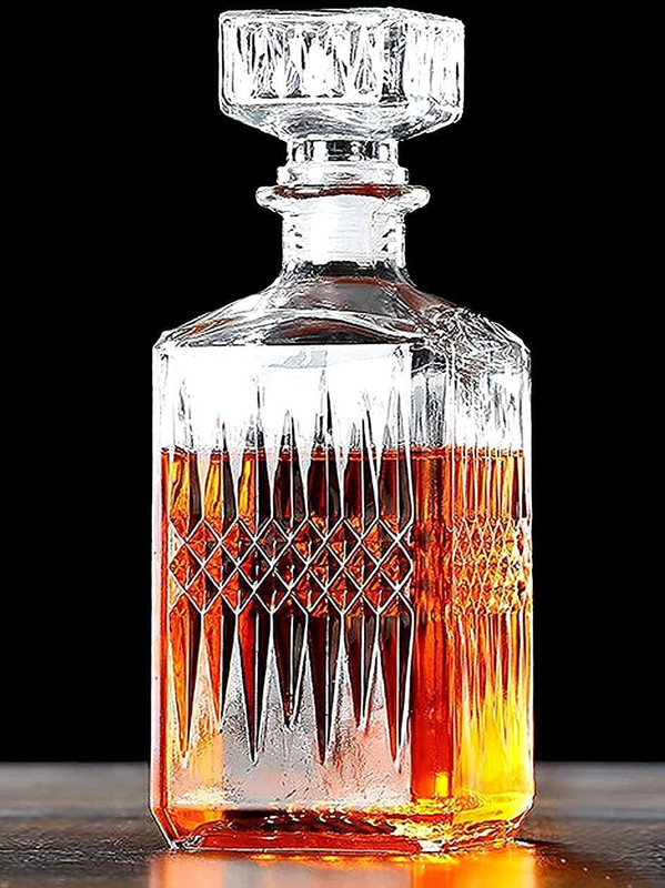 RHRCREATION European Opera Crystal Clear 1 Pcs Glass Decanter Set - Perfect for Whiskey Decanter(Glass, 1000 oz)
