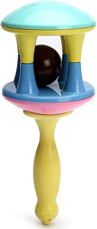Akshit Ding Dong Rattle Toy Multicolour for Toddlers, New Born Babies, Non Toxic Rattle(Multicolor)