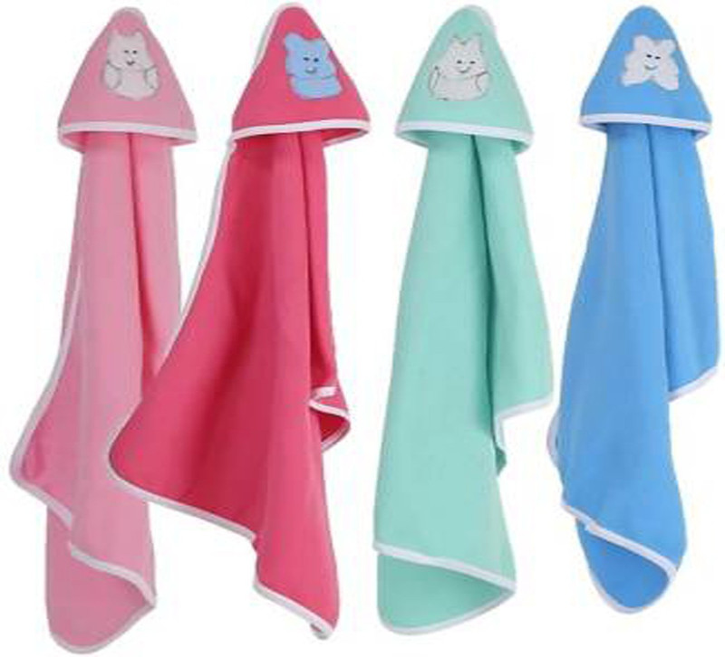 BABY ZONE Solid Crib Hooded Baby Blanket for  AC Room(Polyester, Pink, RANI, SEAGREEN, SKY)