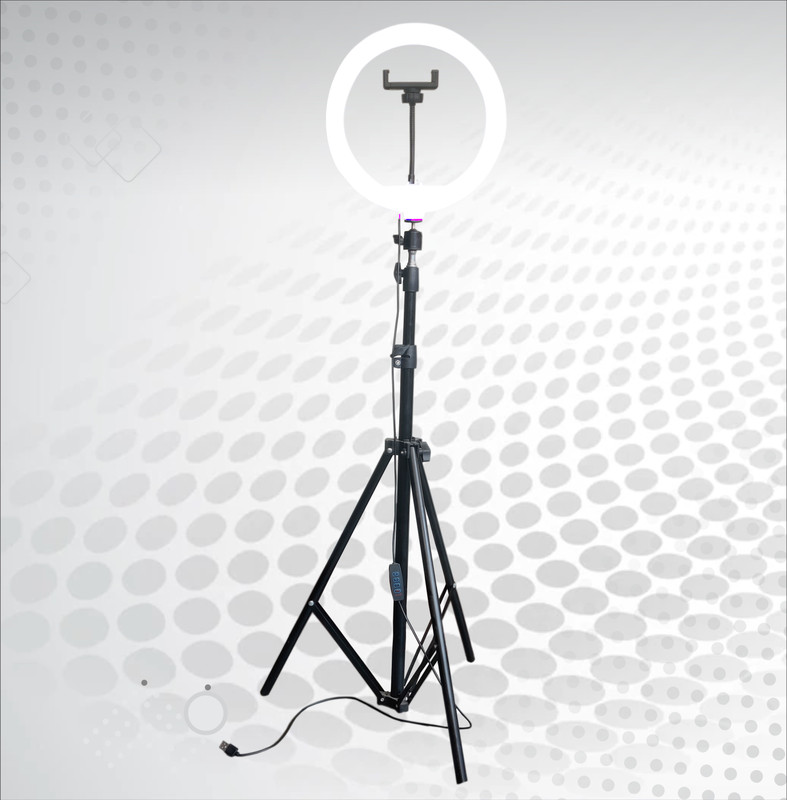 airtech 10" Selfie Ring Light with 7 Feet Stand & Phone Holder For Video and Photo Shoot 3600 lx Camera LED Light