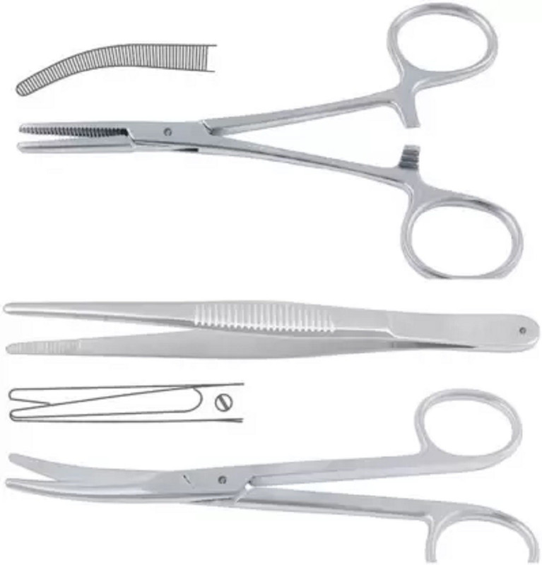 GOLDFINCH Artery forcep| Mayo scissor| Plain tissue forcep-6inches Tissue Forceps