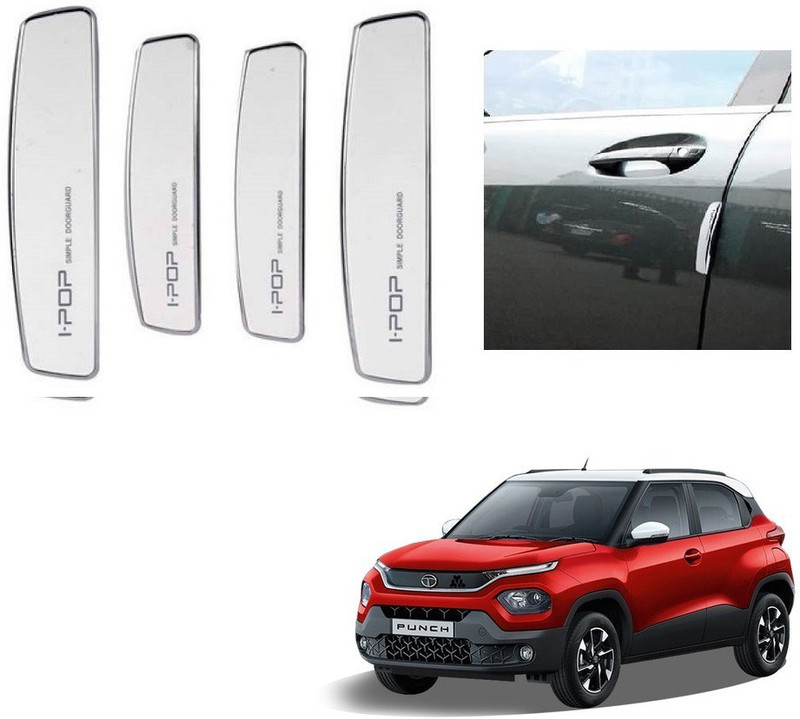 SPREADX Plastic Car Door Guard(White, Pack of 4, Tata, Universal For Car)