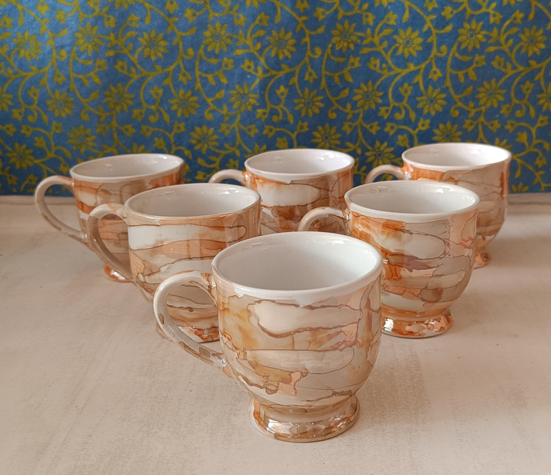 Flipkart SmartBuy Ceramic Premium Quality Microwave Safe Small Tea Cup/Coffee Cup(Multicolor, Cup Set)