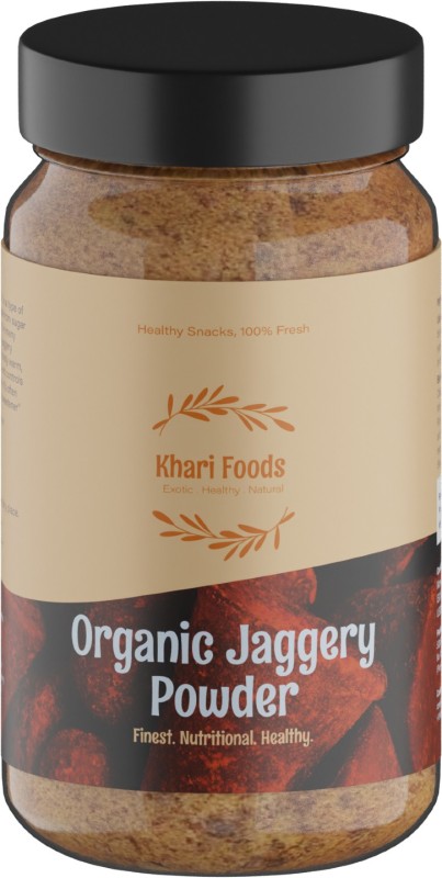 Khari Foods Organic Jaggery Gur Powder 1kg, Sugar Substitute, Chemical & Preservative Free Powder Jaggery