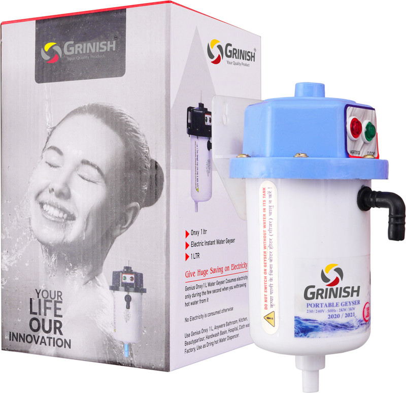 GRINISH GR-GE-102 1 L Instant Water Geyser(Blue, White)