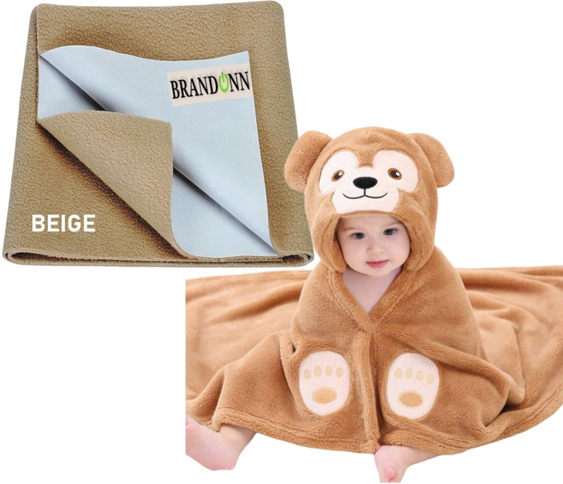 BRANDONN New Born Baby Gift Set Combo Pack for Baby Boys and Baby Girls Pack of 2 Pcs(Camel Monkeys 1)