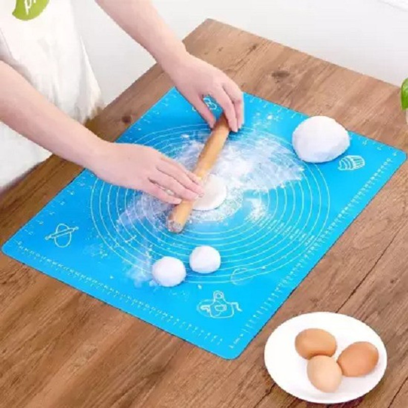 RHHG E COM Roti Mat Sheet Large with Measurements Stretchable for Kitchen Roti Chapati Food-grade Silicone Baking Mat(Pack of 1)
