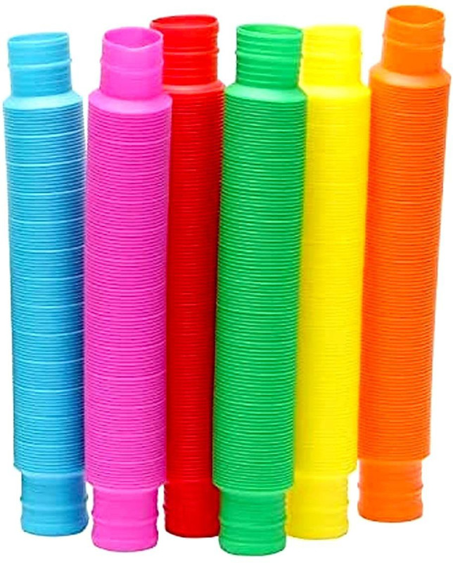 Kids Mandi Pop Tubes Sensory Fidget Toy (Pack of 6)(Multicolor)