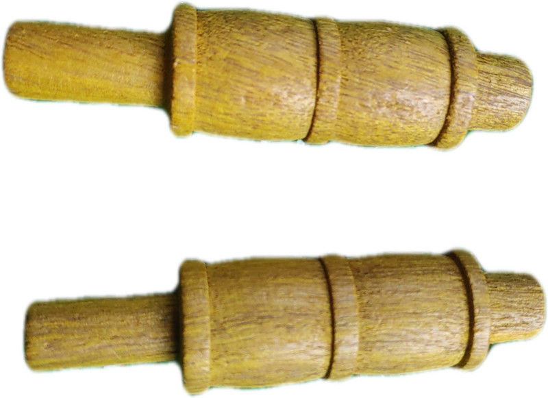 Dinetic Wood Original Hand Made Cricket Wooden Bails for Stumps (Set Of 2) Standard Bail Standard Bail(Pack of  2)