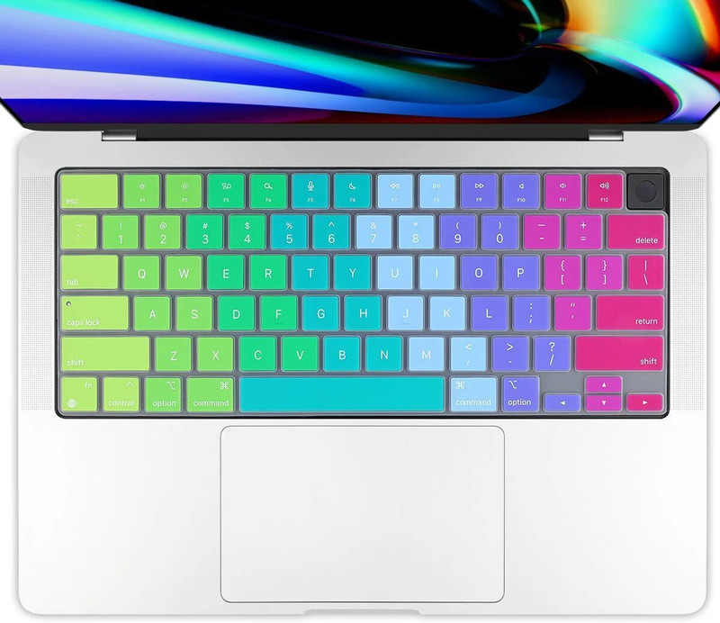 RAYA Keyboard Cover for MacBook Pro 14 inch 2021 (A2442 M1 Pro/Max) MacBook Pro 16 inch 2021 (A2485 M1 Pro/Max) Keyboard Skin(Multicolor)